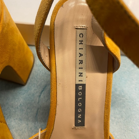 Chiarini Bologna Orange Suede Platform Sandals Sz IT 39, new in box - Picture 3 of 11